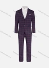 Wholesale Men's Formal Lapel Gingham Print Single Breasted Pockets Blazer & Pants 2 Piece Suit Sets - Liuhuamall