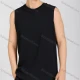Wholesale Men's Casual Sleeveless Plain Tank Tops B001# Black Clothing Wholesale Market Liuhua