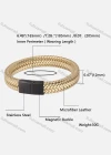 Wholesale Microfiber Leather Stainless Steel Magnetic Buckle Bracelet SP0515H# - Liuhuamall