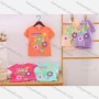 Wholesale Girl's Casual Cartoon Print Round Neck Short Sleeve Modal Cotton Tee preview