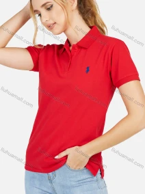 Wholesale Women's Casual Plain Short Sleeve Polo Shirt, LIUHUA CLOTHING WHOLESALE
