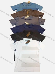Wholesale Men's Sport Striped Short Sleeve Button Front Polo Shirts, LIUHUA CLOTHING WHOLESALE