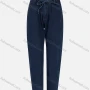 Wholesale Women's Casual Plain High Waist Drawstring Straight Leg Ankle Length Jeans MJ-295DB# preview