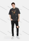 Wholesale Men's Hip Hop Loose Fit Round Neck Short Sleeve Graphic Letter T-shirt - Liuhuamall