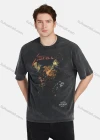 Wholesale Men's Hip Hop Loose Fit Round Neck Short Sleeve Graphic Letter T-shirt - Liuhuamall