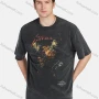 Wholesale Men's Hip Hop Loose Fit Round Neck Short Sleeve Graphic Letter T-shirt preview