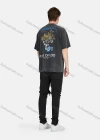 Wholesale Men's Hip Hop Loose Fit Round Neck Short Sleeve Graphic Letter T-shirt - Liuhuamall