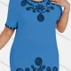 Wholesale Women's Elegant Round Neck Floral Embroidery Short Sleeve T-Shirt 15# Clothing Wholesale Market Liuhua