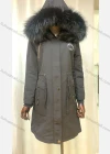 Wholesale Women's Fuzzy Faux Fur Hooded Buttons Zipper Labelled Drawstring Pockets Mid-Length Coat - Liuhuamall
