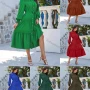 Wholesale Women's Casual Plain Button Down Long Sleeve Ruched Midi Shirt Dress With Belt preview