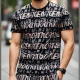 Wholesale Men's 2-Piece Black Gray Graphic Set | Wholesale Hoodie + Shorts Bulk Purchase - Streetwear Ready Black Clothing Wholesale Market Liuhua