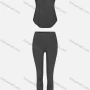 Wholesale Women's Sporty Breathable Mesh Quick Dry Letter Tank Top & Seamless Leggings 2 Piece Yoga Workout Outfits 1007#&1017# preview