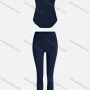 Wholesale Women's Sporty Breathable Mesh Quick Dry Letter Tank Top & Seamless Leggings 2 Piece Yoga Workout Outfits 1008#&1017# preview