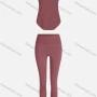 Wholesale Women's Sporty Breathable Mesh Quick Dry Plain Tank Top & Seamless Leggings 2 Piece Yoga Workout Outfits 1009#&1016# preview