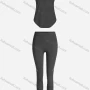 Wholesale Women's Sporty Breathable Mesh Quick Dry Plain Tank Top & Seamless Leggings 2 Piece Yoga Workout Outfits 1006#&1016# preview