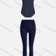Wholesale Women's Sporty Breathable Mesh Quick Dry Plain Tank Top & Seamless Leggings 2 Piece Yoga Workout Outfits 1007#&1016# Dark Cerulean Clothing Wholesale Market Liuhua