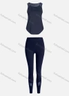 Wholesale Women's Sporty Breathable Mesh Quick Dry Plain Tank Top & Seamless Leggings 2 Piece Yoga Workout Outfits 1007#&1016# - Liuhuamall