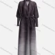 Wholesale Women's Casual Plain Gradient Long Sleeve Lace Up Maxi Cardigan With Belt Black Clothing Wholesale Market Liuhua