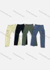 Wholesale Men's Casual Plain Multiple Pockets Elastic Waist Cargo Pants 9328# - Liuhuamall