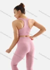 Wholesale Women's 2 Piece Colorblock Workout Outfits Sports Bra Seamless Leggings Yoga Gym Activewear Set AB58-3# - Liuhuamall