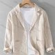 Wholesale Men's Casual Plain Lapel Button Front Patch Pocket Long Sleeve Blazer Jacket Khaki Clothing Wholesale Market Liuhua