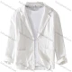 Wholesale Men's Casual Plain Lapel Button Front Patch Pocket Long Sleeve Blazer Jacket White Clothing Wholesale Market Liuhua