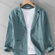 Wholesale Men's Casual Plain Lapel Button Front Patch Pocket Long Sleeve Blazer Jacket Dark Cyan Clothing Wholesale Market Liuhua
