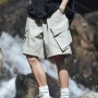 Wholesale Men's Casual Plain Multiple Pockets Elastic Waist Drawstring Shorts preview