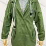 Wholesale Women's Casual Lapel Long Sleeve Embroidered Zipper Pockets Button Front Windbreaker preview