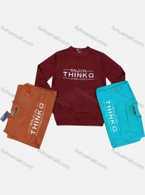 Wholesale Men's Casual Letter Print Round Neck Long Sleeve Sweater, LIUHUA CLOTHING WHOLESALE