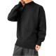 Men's Casual Winter Mock Neck Plain Long Sleeve Knit Sweater Black Clothing Wholesale Market -LIUHUA