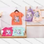 Wholesale Girl's Casual Cartoon Print Round Neck Short Sleeve Modal Cotton Tee preview