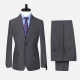 Men's Business Lapel Button Plain Flap Pockets Blazer Jacket & Pants 2 Piece Set X7533# Dark Gray Clothing Wholesale Market -LIUHUA