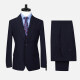 Men's Business Lapel Button Plain Flap Pockets Blazer Jacket & Pants 2 Piece Set X7533# Black Clothing Wholesale Market -LIUHUA