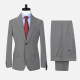 Men's Formal Lapel Button Striped Flap Pockets Blazer Jacket & Pants 2 Piece Set X7759# Dark Gray Clothing Wholesale Market -LIUHUA