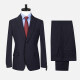 Men's Formal Lapel Button Striped Flap Pockets Blazer Jacket & Pants 2 Piece Set X7759# Black 1# Clothing Wholesale Market -LIUHUA