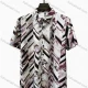 Wholesale In Stock Men's Slim Fit Short Sleeve Shirt | Geometric Chevron Stripe Abstract Print Casual Party Clubwear Fas Purple Clothing Wholesale Market Liuhua