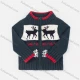 Wholesale Boys Long Sleeve Elk Print Zipper Sweater Jacket Dark Green Clothing Wholesale Market Liuhua