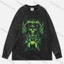 Wholesale Unisex Fashion Distressed 100%Cotton Crew Neck Long Sleeve Graphic T-shirt XYW31# preview