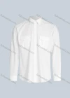 Wholesale Men's Slim Fit Long Sleeve Flap Pockets Button Down Plain Shirts - Liuhuamall
