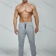 Wholesale Men's Athletic Workout Elastic Waist Drawstring Ankle Length Gym Running Pants Y7139# Light Gray Clothing Wholesale Market Liuhua
