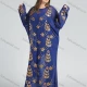 Wholesale Women's Islamic Muslim Round Neck Sequin Star Glitter Maxi Abaya Blue Guangzhou Clothing Wholesale Market & Suppliers -LIUHUAMALL