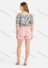 Wholesale Women's Summer Off Shoulder Ruffle Floral Print Crop Top - Liuhuamall