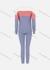 Wholesale Women's Long Sleeve Rib-knit Colorblock Sweater&Slim Plain Pant 2 Pieces Set 2289C-2867# - Liuhuamall