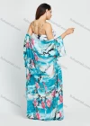 Wholesale Women's Allover Floral Animal Print 3/4 Sleeve Long Kimono Cardigan With Belt - Liuhuamall
