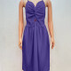 Women's Casual Sleeveless Twist Plain Knee Length Dress 13# Clothing Wholesale Market -LIUHUA
