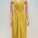 Women's Casual Sleeveless Twist Plain Knee Length Dress 16# Clothing Wholesale Market -LIUHUA