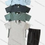 Wholesale Men's Casual Plain Striped Round Neck Short Sleeve Tee preview