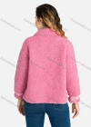 Wholesale Women's Casual Plain Claw Cowhorn Buckle Patch Pockets Long Sleeve Fleece Fluffy Jacket - Liuhuamall