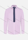 Wholesale Men's Business Plain Long Sleeve Shirt Woth Tie - Liuhuamall